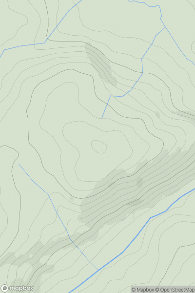 Thumbnail image for Bryn [Bala to Welshpool] [SJ111080] showing contour plot for surrounding peak